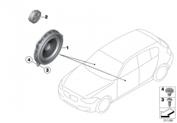 single parts f front door loudspeaker