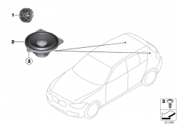 single parts f rear helf loudspeaker